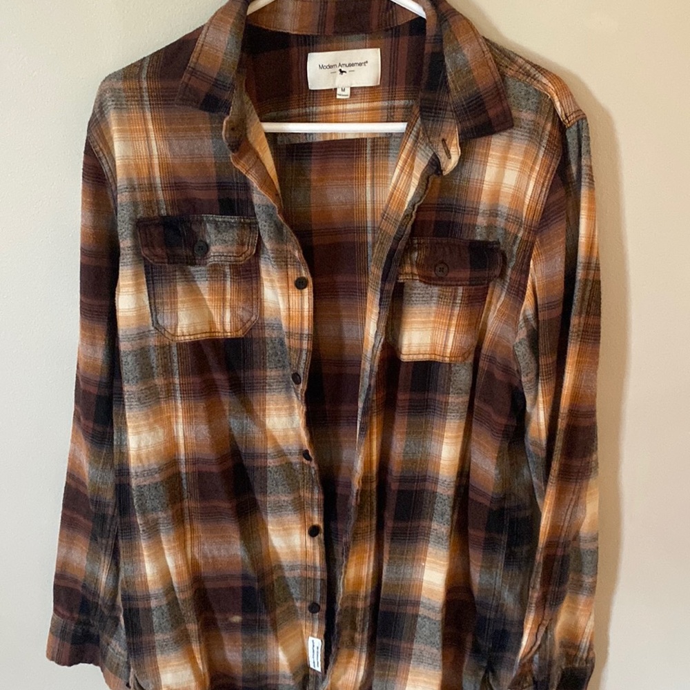 Modern Amusement Plaid Flannel- Medium